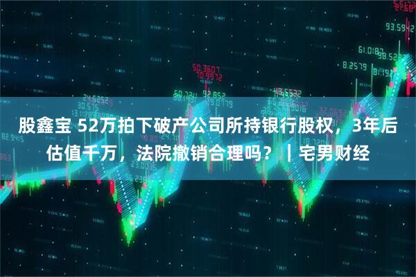 股鑫宝 52万拍下破产公司所持银行股权，3年后估值千万，法院撤销合理吗？｜宅男财经