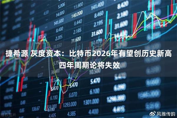 捷希源 灰度资本：比特币2026年有望创历史新高 四年周期论将失效